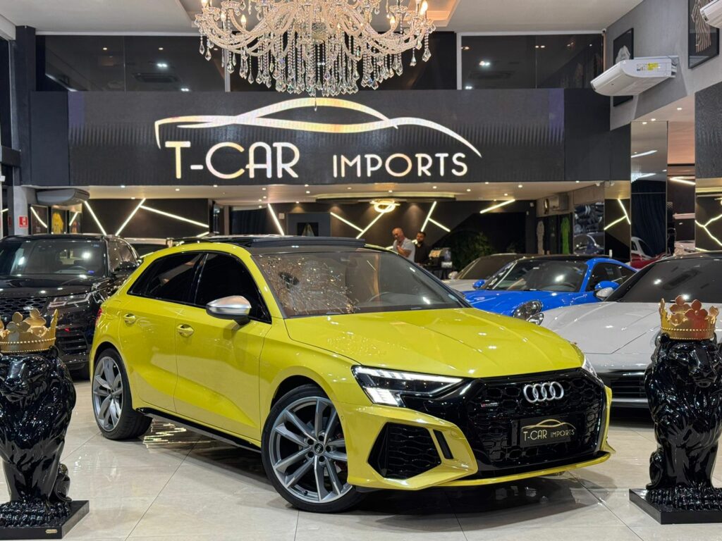 AUDI A3 2.0 40 TFSI GASOLINA SPORTBACK PERFORMANCE BLACK S-TRONIC AMARELO PITON TETO SOLAR PANORÂMICO PÁRA-CHOQUE RS3 RODAS AUDI A7 FARÓIS MATRIX PROJETO EXCLUSIVO E ÚNICO NO BRASIL